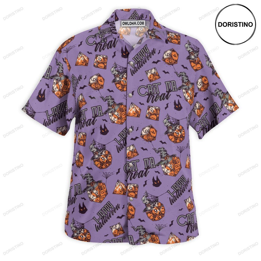 Dnd Crit Or Treat Happy Halloween Awesome Hawaiian Shirt