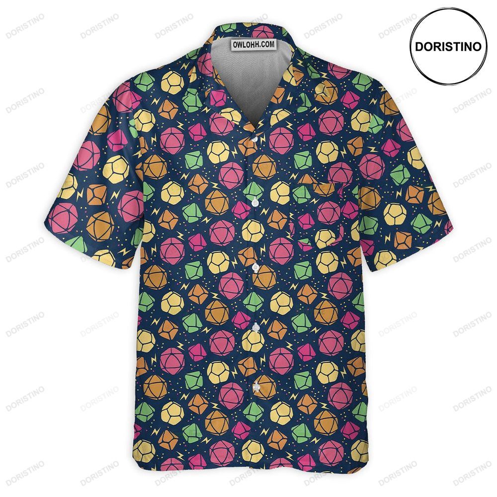 Dnd Dice Colorful Pattern Small Hawaiian Shirt