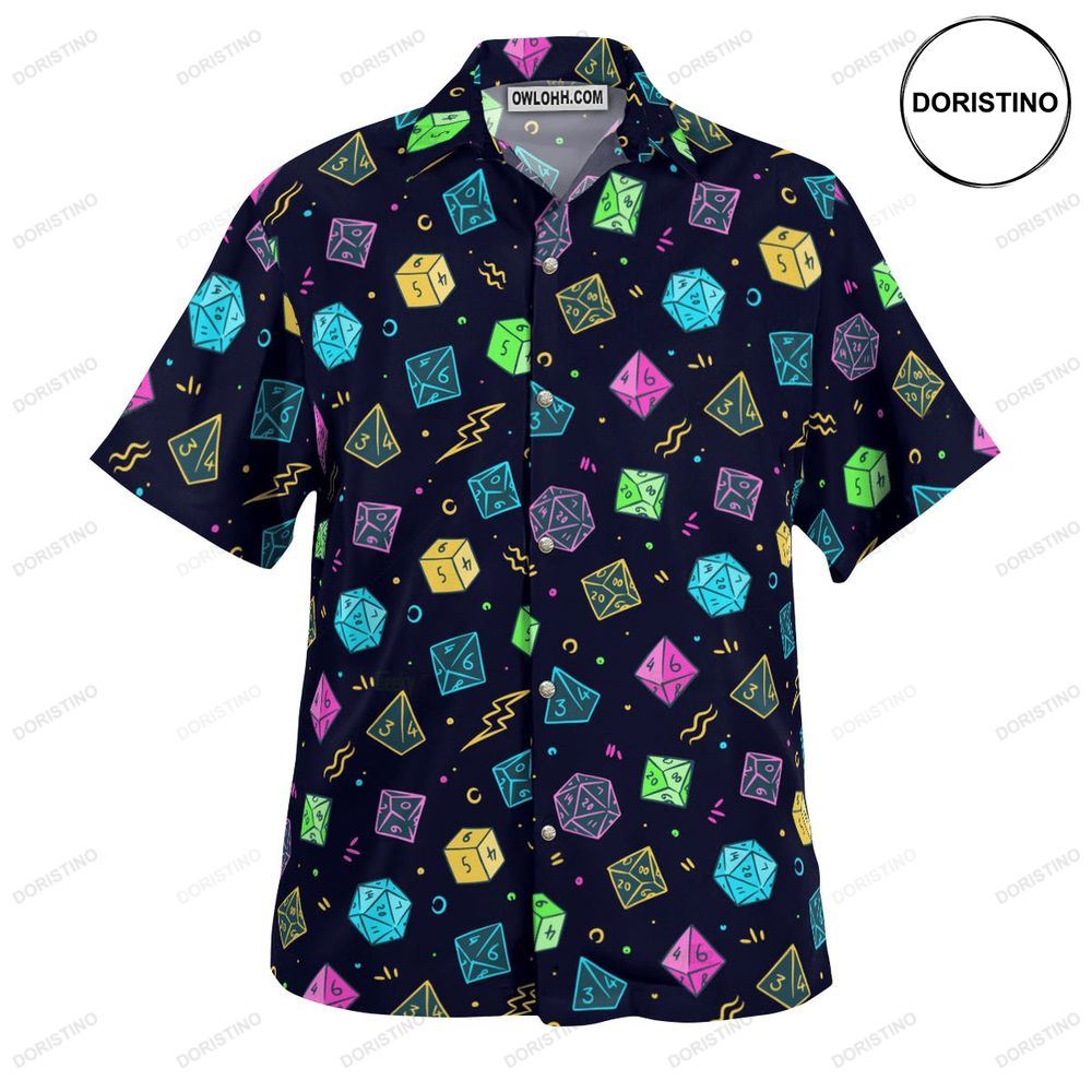 Dnd Dice Colorful Hawaiian Shirt