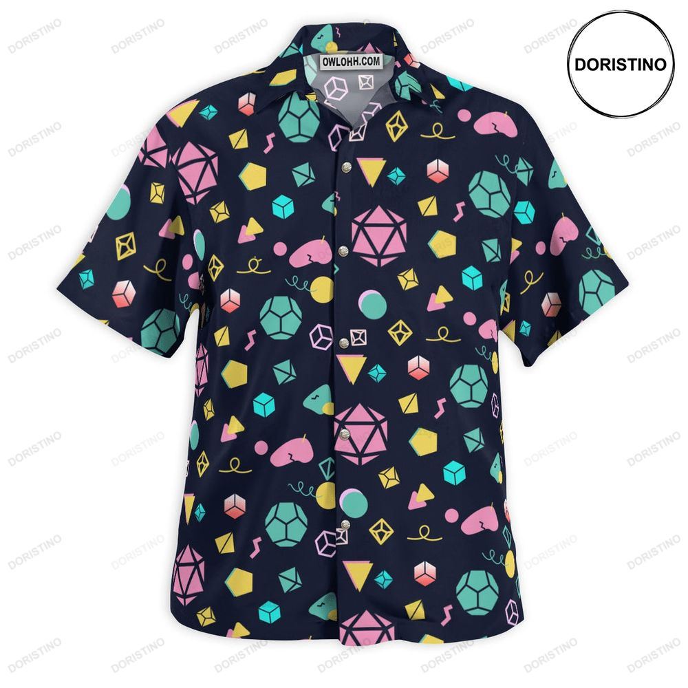 Dnd Dice Neon Color Awesome Hawaiian Shirt