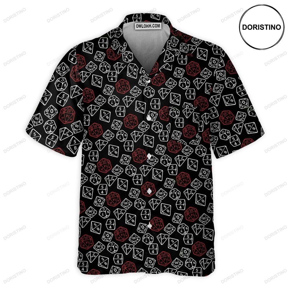 Dnd Dice Red And White Limited Edition Hawaiian Shirt