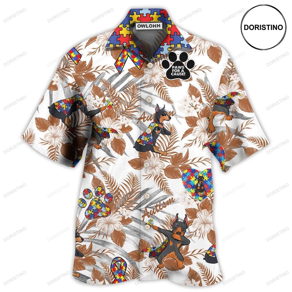 Doberman Autism With Serious Limited Edition Hawaiian Shirt