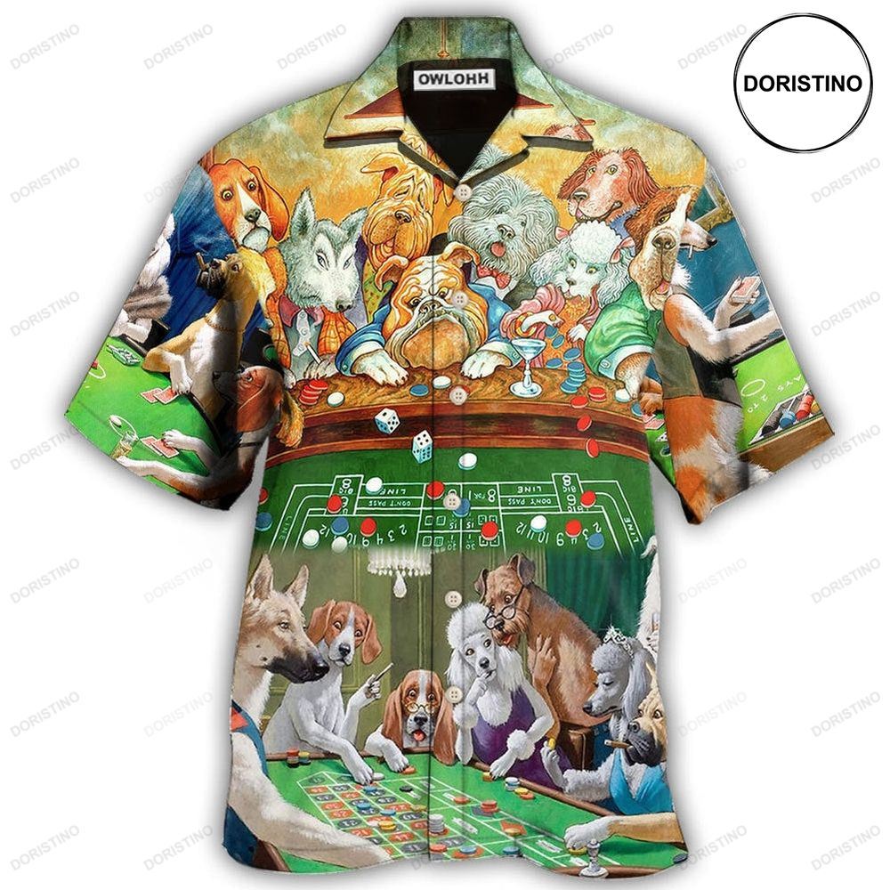 Dog Casino Play So Many Funny Limited Edition Hawaiian Shirt