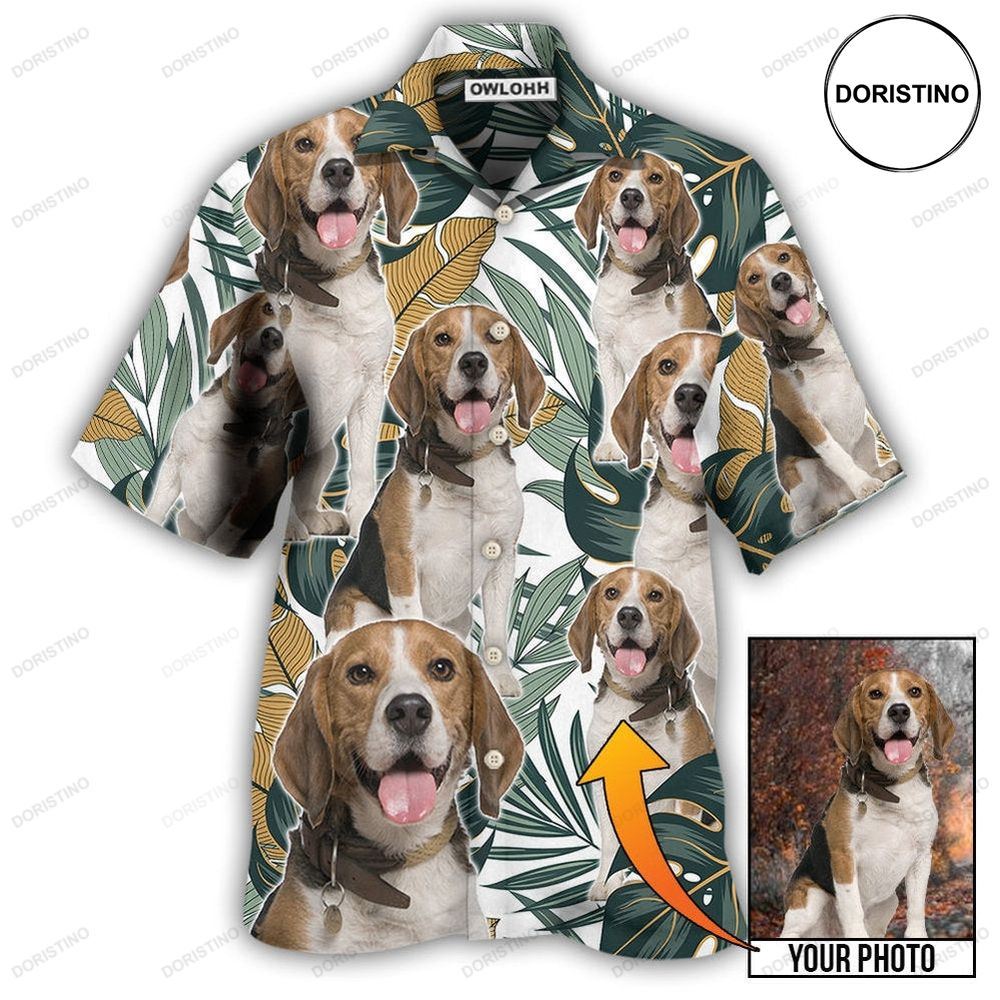 Dog Summer Aloha Custom Photo Hawaiian Shirt