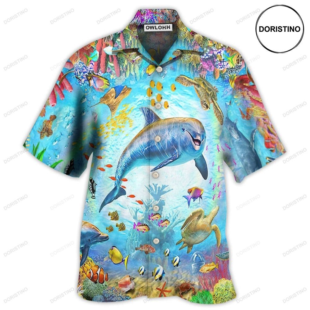 Dolphin Life In The Beautiful Ocean Awesome Hawaiian Shirt