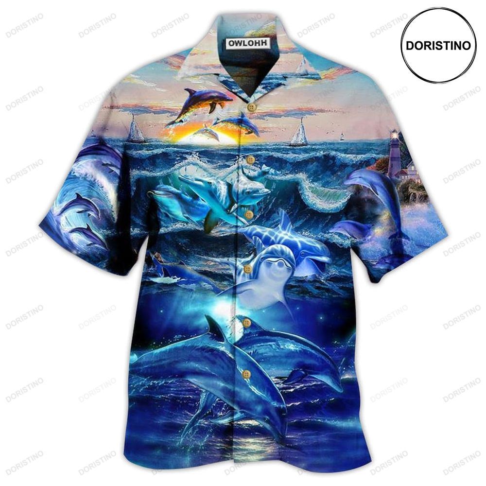 Dolphin Lovely Love Ocean Love Human Limited Edition Hawaiian Shirt