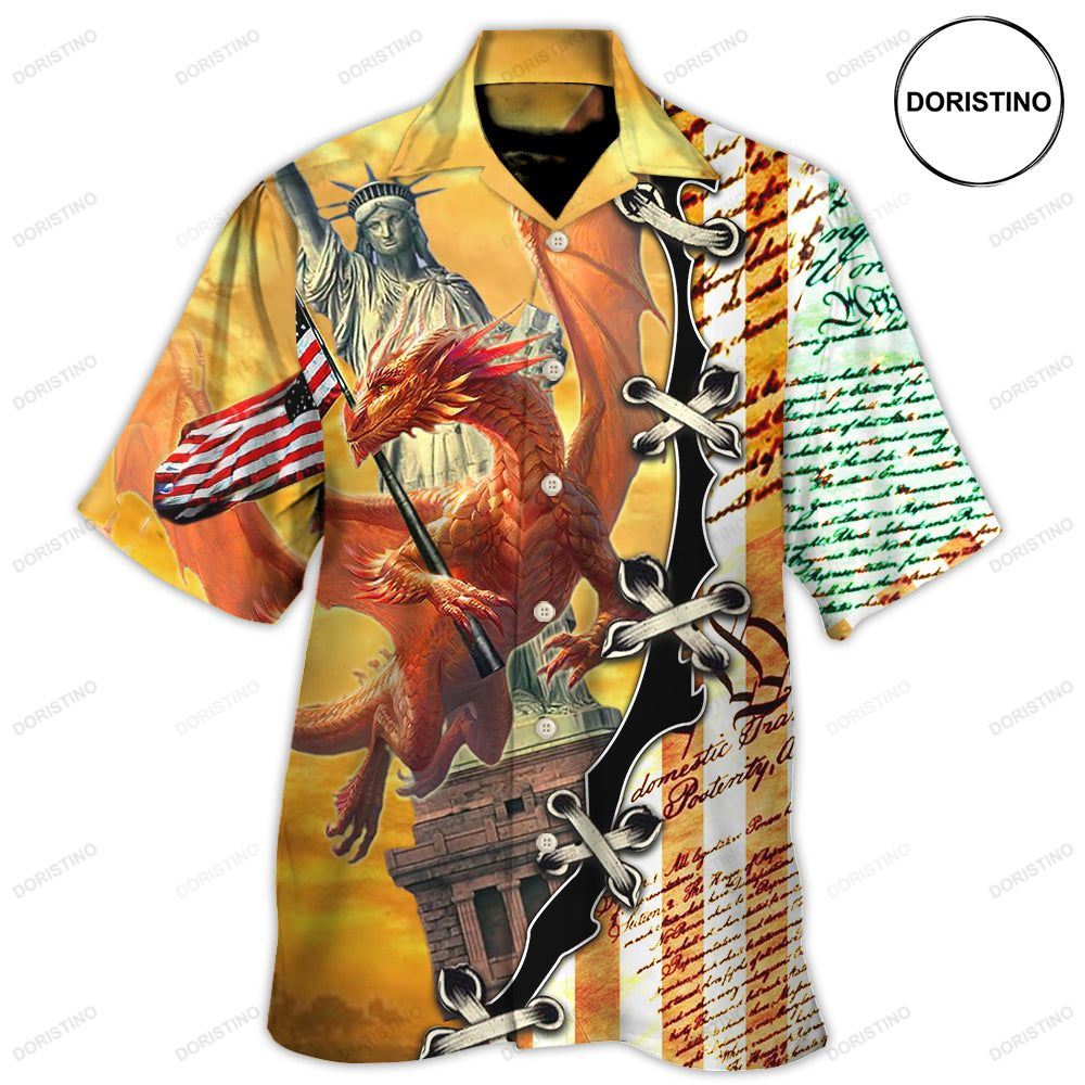 Dragon American Love Life So Cool Awesome Hawaiian Shirt