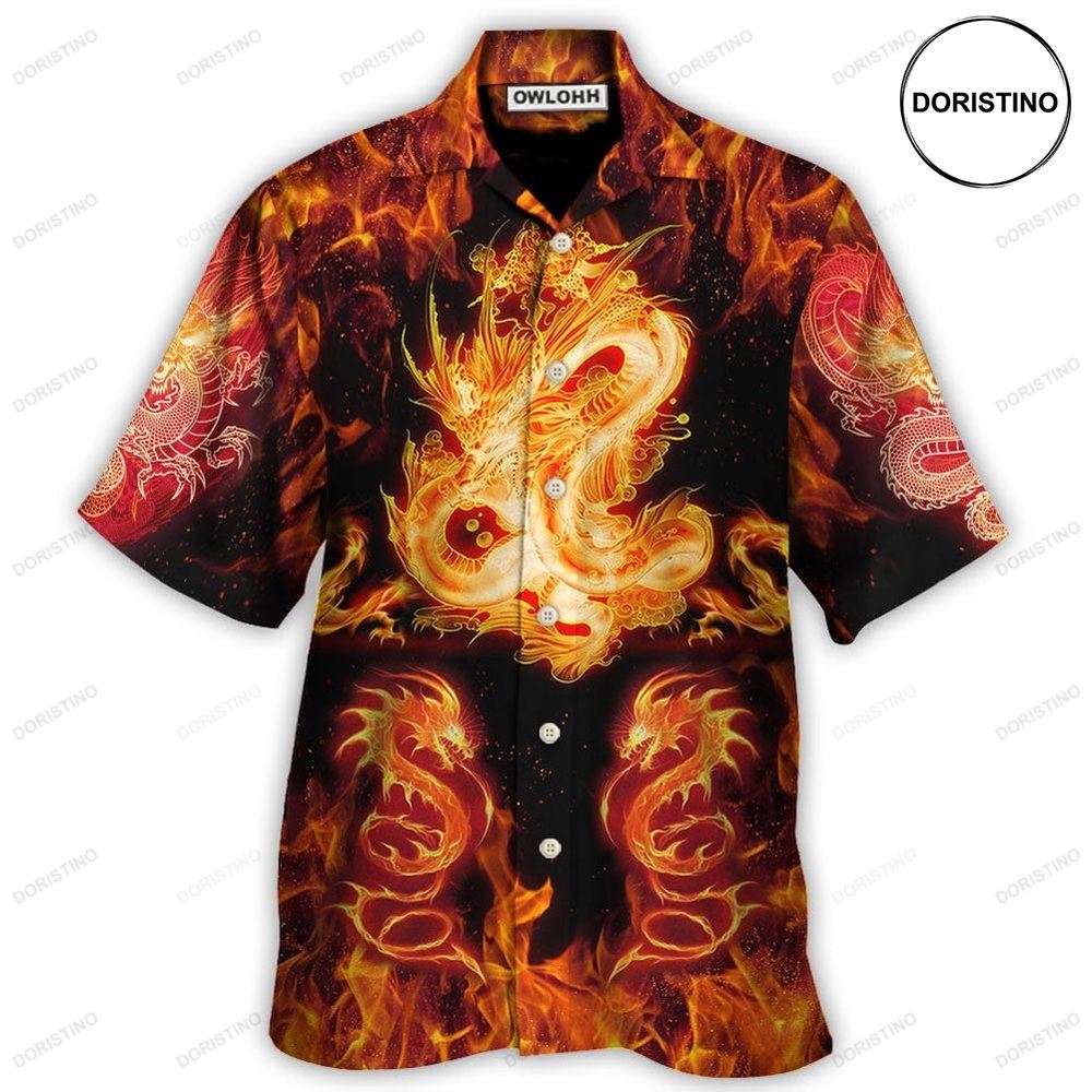 Dragon And Fireball Madness Limited Edition Hawaiian Shirt