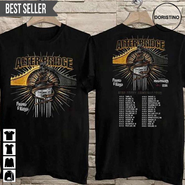 Alter Bridge Pawns And Kings North America Tour 2023 Short-sleeve 2as6t Doristino Limited Edition T-shirts
