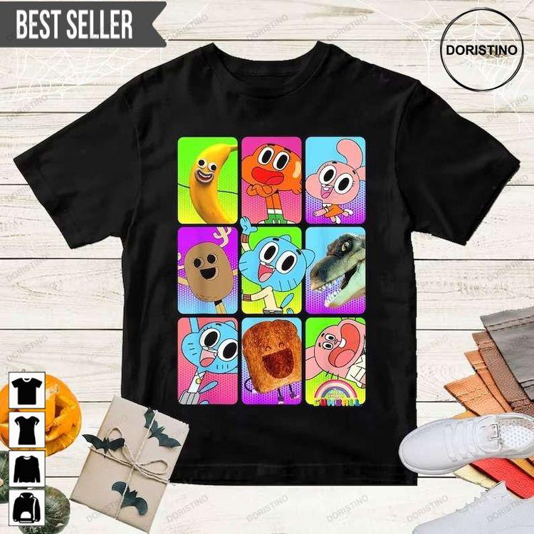Amazing World Of Gumball Cast Pictures Adult Short-sleeve Doristino Awesome Shirts