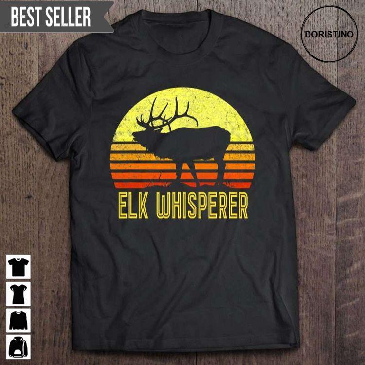 American Elk Hunter Dad Vintage Retro Sun Bow Hunting Fathers Day Unisex Doristino Trending Style