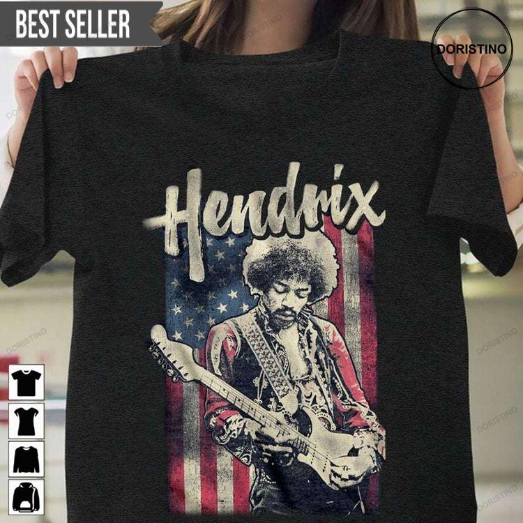 American Flag Jimi Hendrix Doristino Awesome Shirts