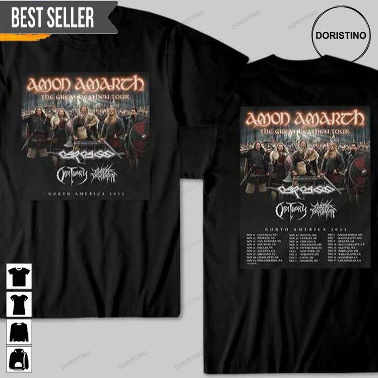 Amon Amarth The Great Heathen Noth America 2022 Tour Doristino Awesome Shirts