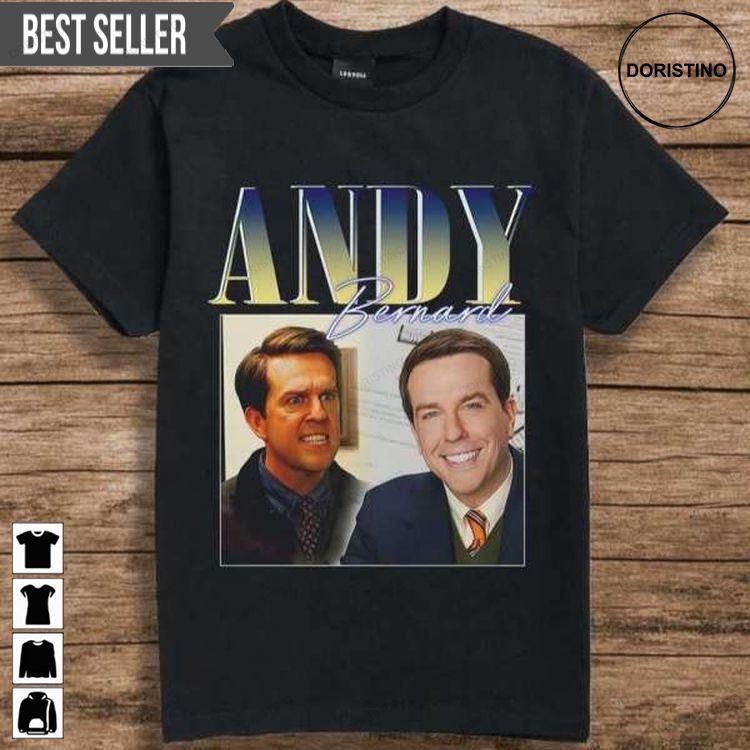 Andy Bernard Graphic Dunderpedia The Office Sitcom Doristino Limited Edition T-shirts