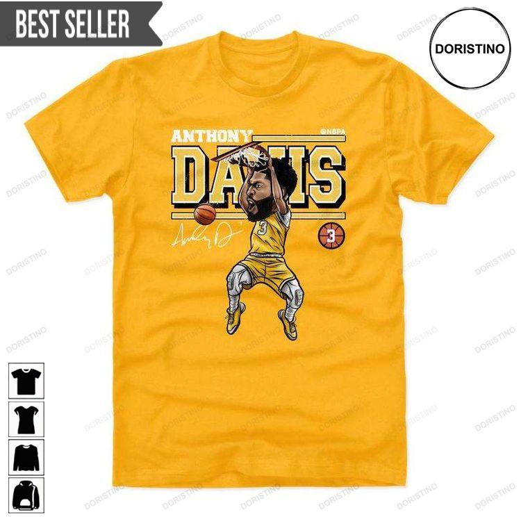 Anthony Davis Unisex Los Angeles L Basketball Anthony Davis Cartoon Doristino Limited Edition T-shirts