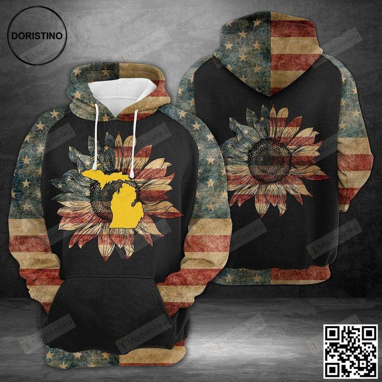 Awesome Michigan American Flag 3d Awesome 3D Hoodie