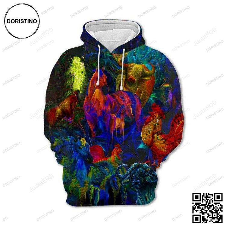 Awesome Proud Farmer 3d Ed All Over Print Hoodie