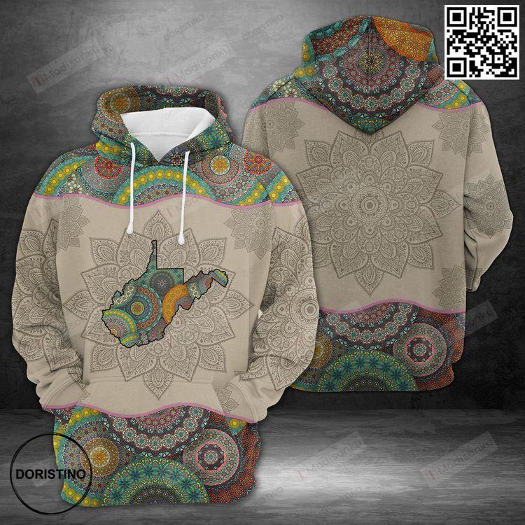 Awesome West Virginia Mandala 3d Awesome 3D Hoodie