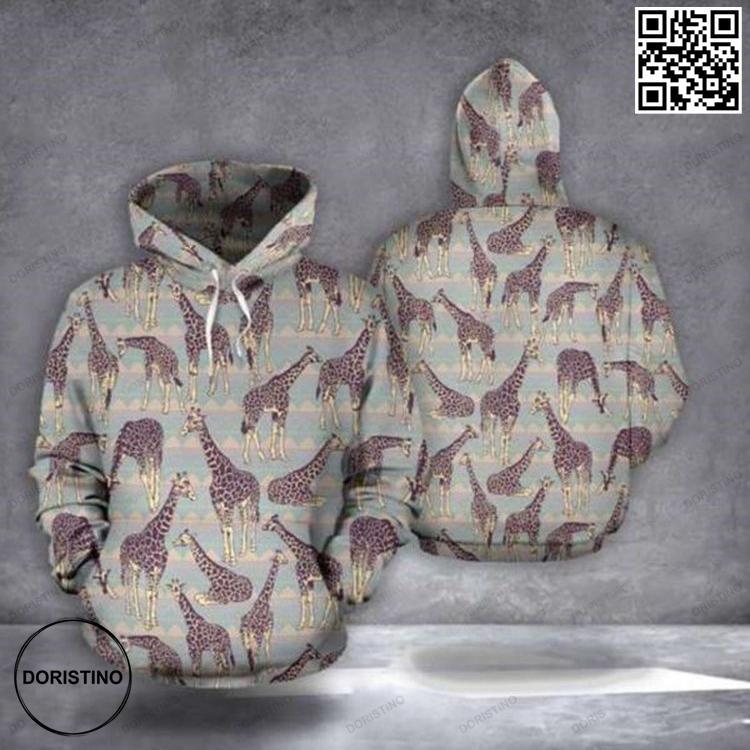 Aztec Pullover Vintage Giraffe Graphic Limited Edition 3D Hoodie