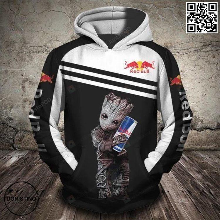 Baby Groot Red Bull Men And Women And Baby Groot Red Bull 3d Baby Groot Red Bull 3d Ed Limited Edition 3D Hoodie