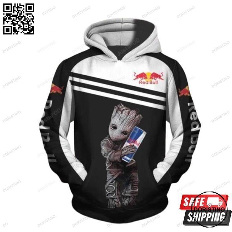 Baby Groot Red Bull Awesome 3D Hoodie