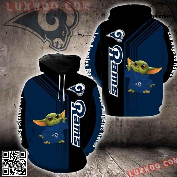 Baby Yoda Nfl Los Angeles Rams S Limited Edition 3D Hoodie