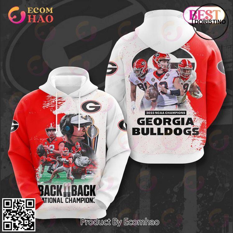Back To Back National Champions Georgia Bulldogs 2023 Ncaa Champions Limited Edition 3D Hoodie