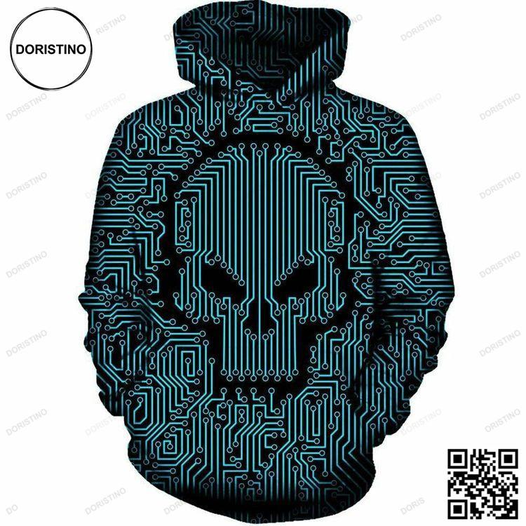 Bad Circuit 3d Ed Awesome 3D Hoodie