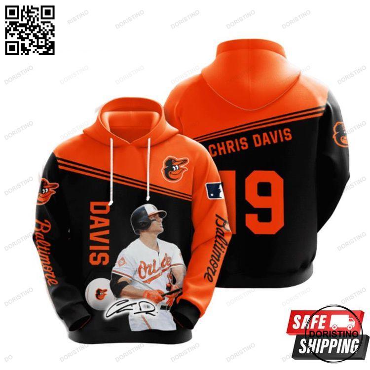 Baltimore Orioles Chris Davis 19 Limited Edition 3D Hoodie