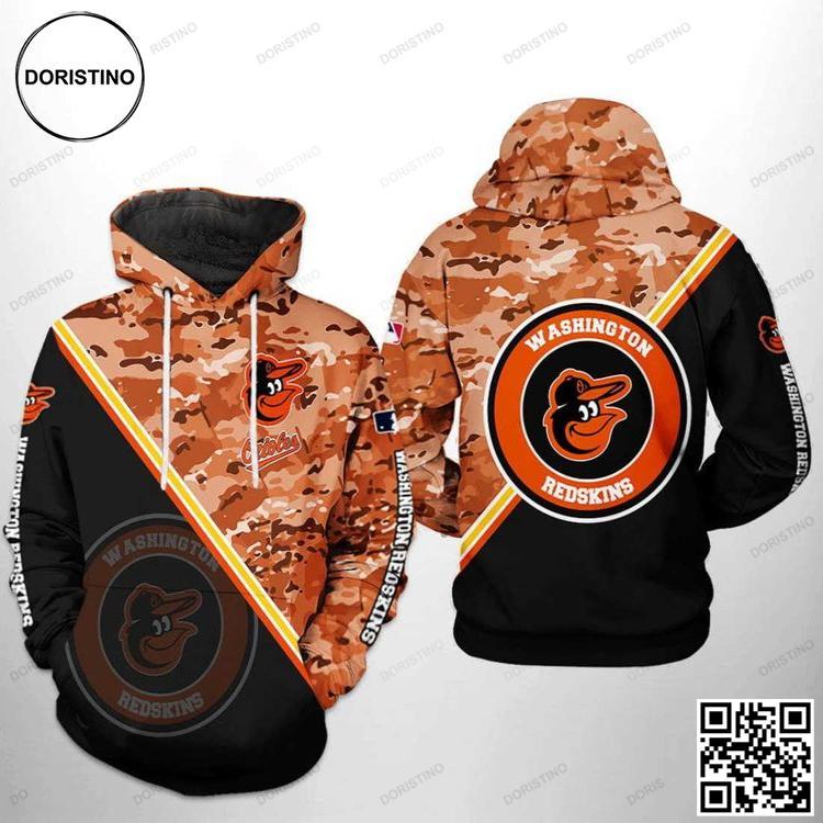 Baltimore Orioles Mlb Camo Team Zipper 1 Limited Edition 3D Hoodie