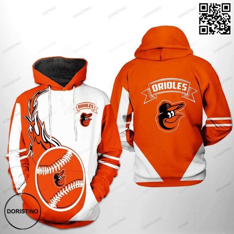 Baltimore Orioles Mlb Classic Zipper 1 All Over Print Hoodie