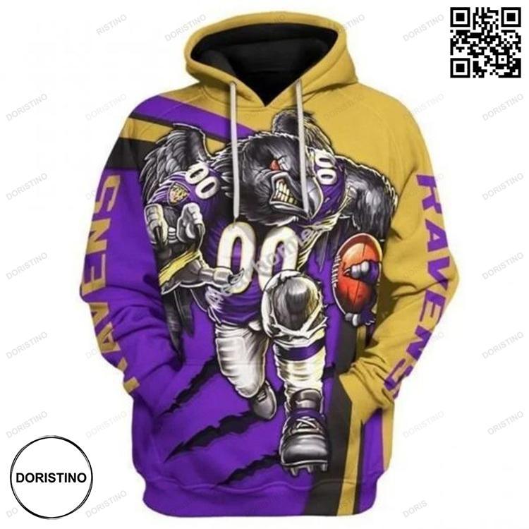 Baltimore Ravens Football Team S Limited Edition 3D Hoodie