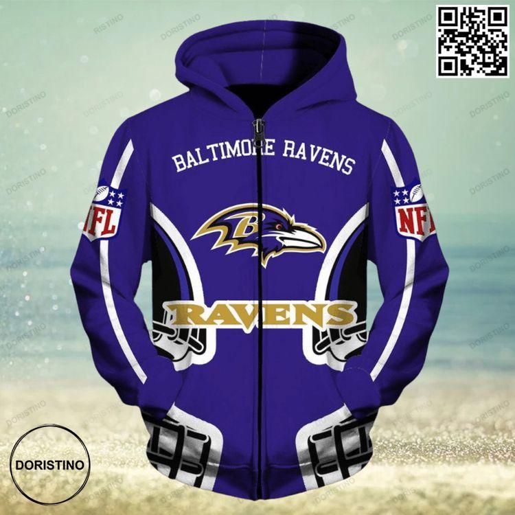 Baltimore Ravens Logo Sport Unisex Style Awesome 3D Hoodie