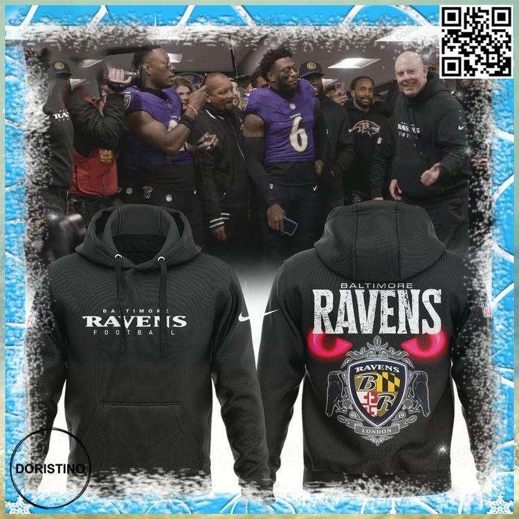 Baltimore Ravens London Longpants Cap All Over Print Hoodie