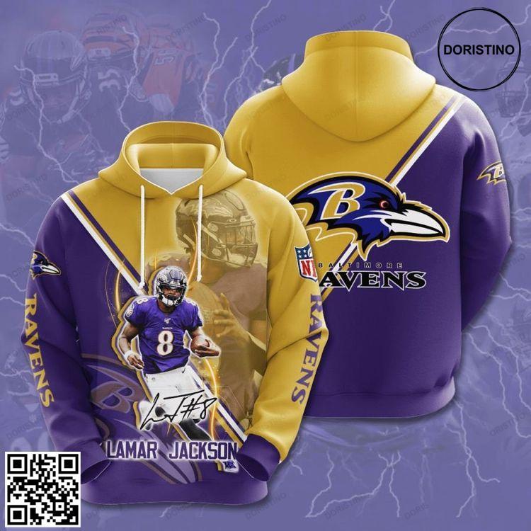 Baltimore Ravens No158 Custom All Over Print Hoodie
