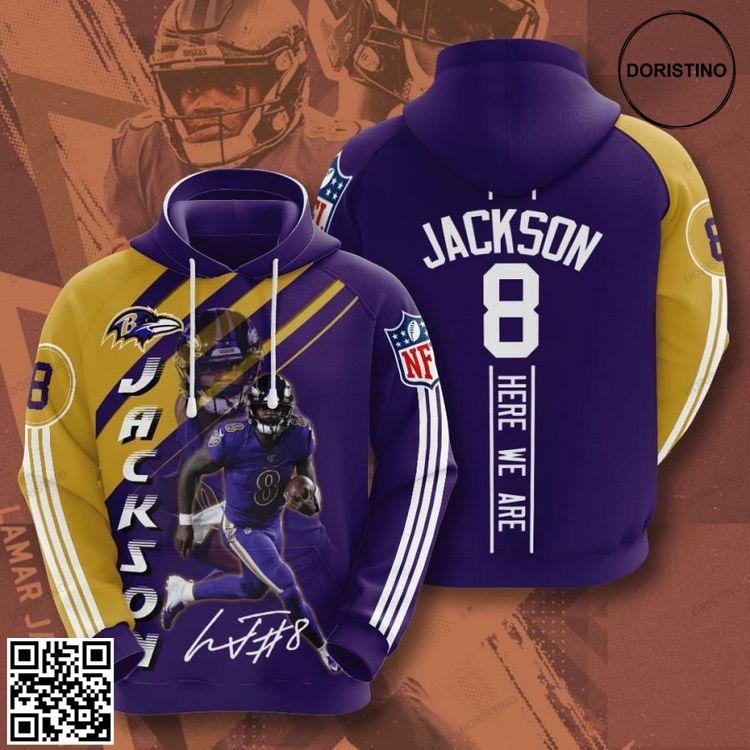 Baltimore Ravens No160 Custom Awesome 3D Hoodie