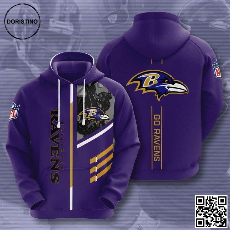 Baltimore Ravens No162 Custom Limited Edition 3D Hoodie