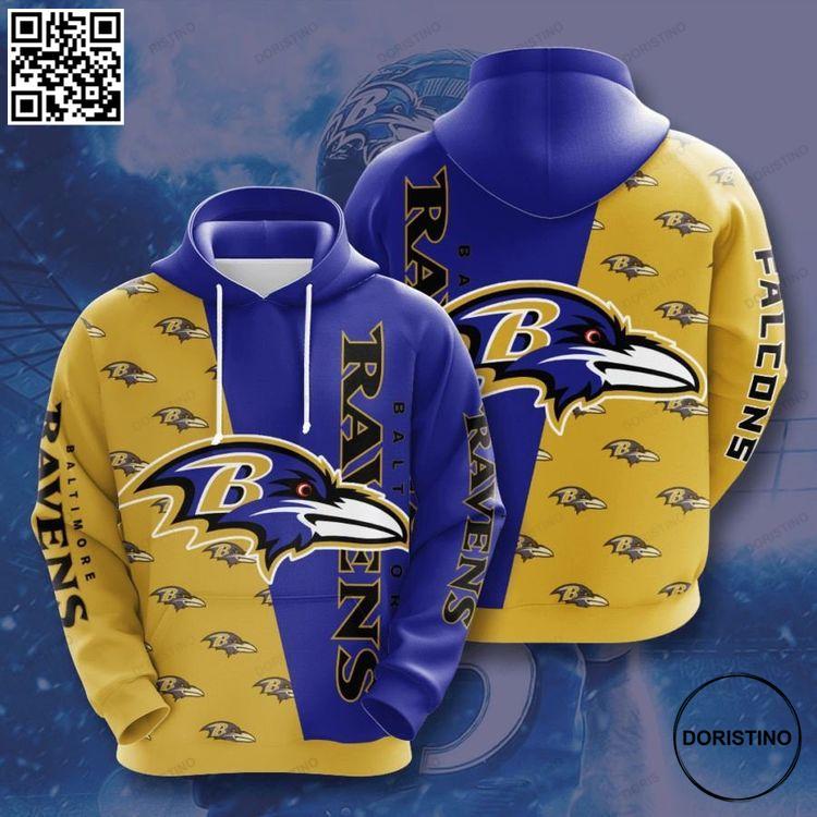 Baltimore Ravens No165 Custom Limited Edition 3D Hoodie