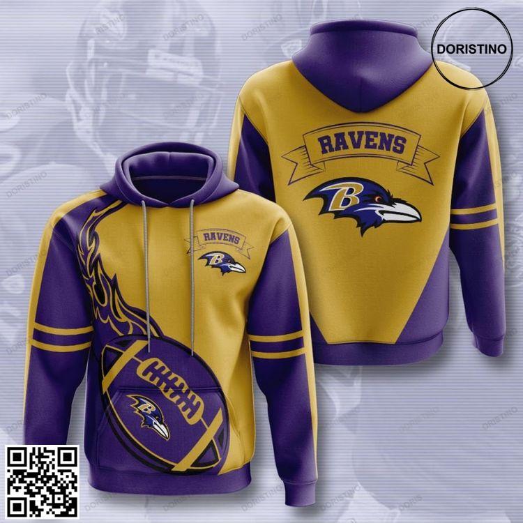 Baltimore Ravens No169 Custom All Over Print Hoodie