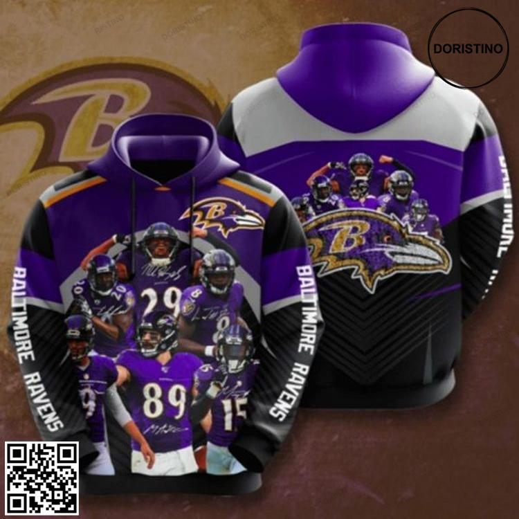 Baltimore Ravens Sport Team All Over Print Hoodie