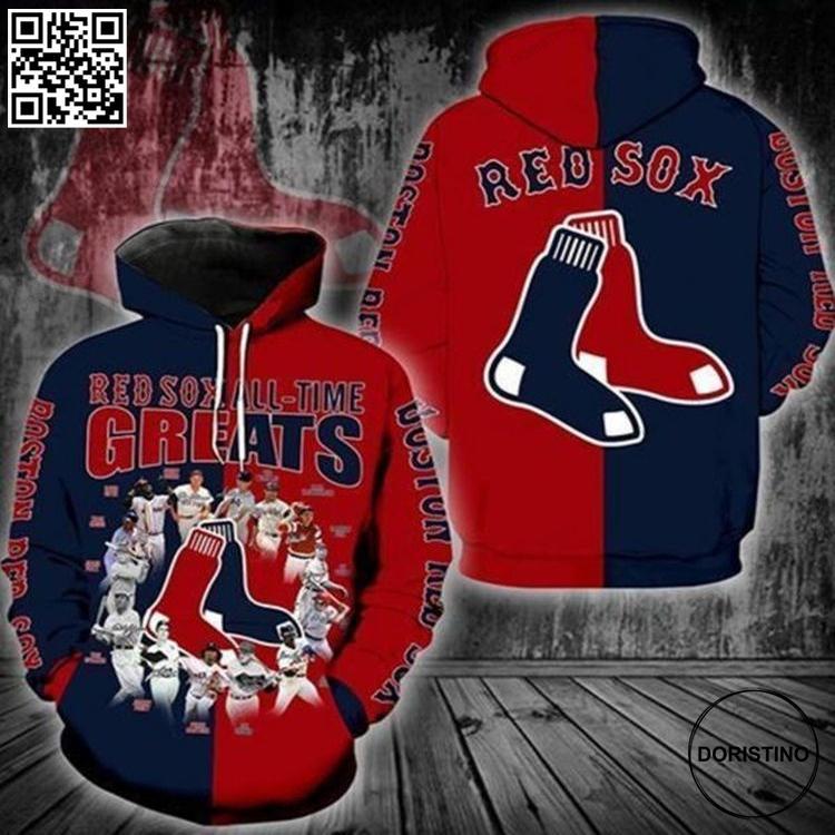 Baseball Boston Red Sox All Over Print Hoodie