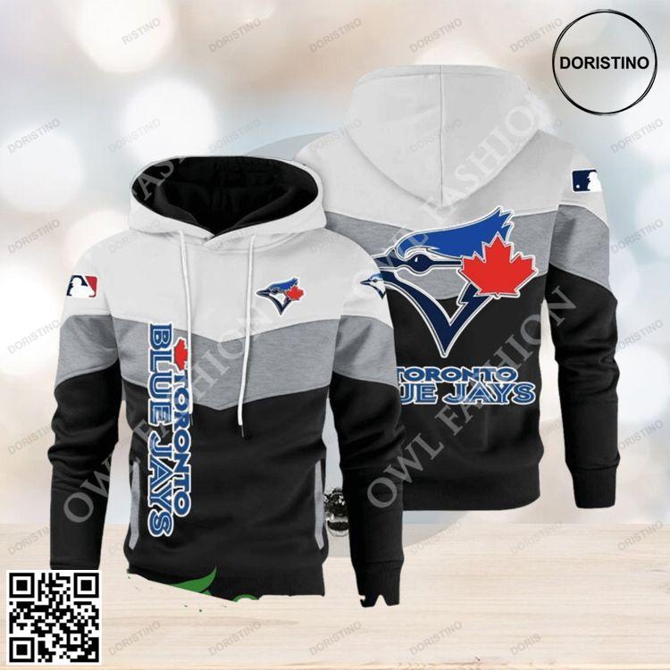 Baseball Toronto Blue Jays Team Mlb Black White Printed Limited Edition 3D Hoodie