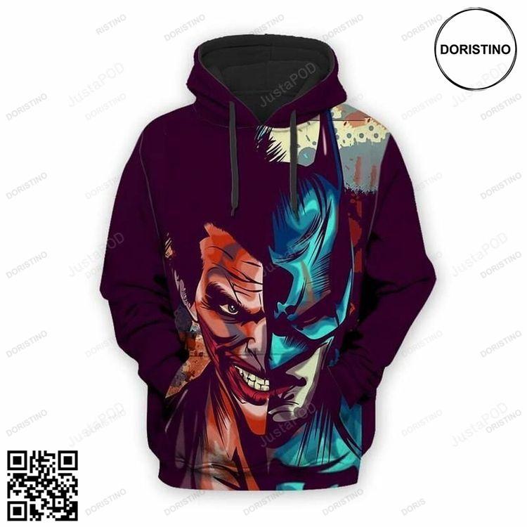 Batman Joker Face Off Color Crossover Comics 3d Limited Edition 3D Hoodie