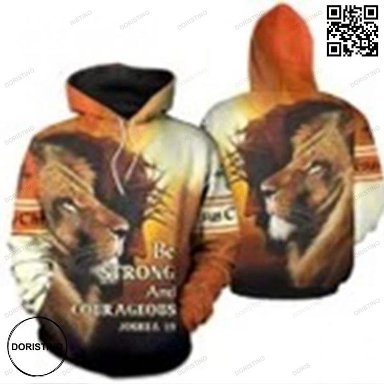 Be Strong And Courageous Jesus All Over Print Hoodie