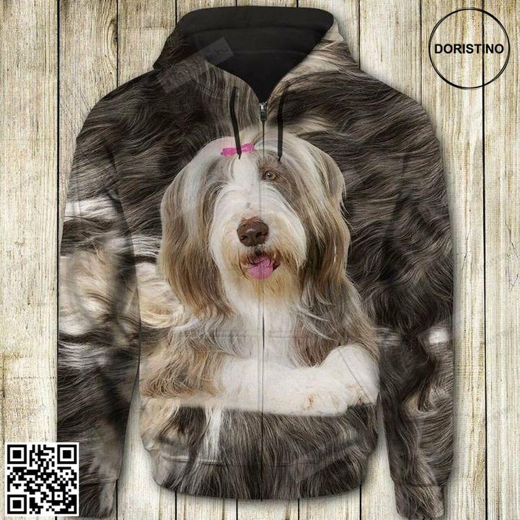 Bearded Collie Cute Face 3d Limited Edition 3D Hoodie