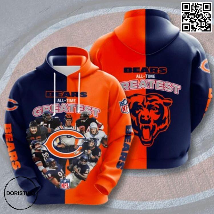 Bears All Time Greatest Awesome 3D Hoodie