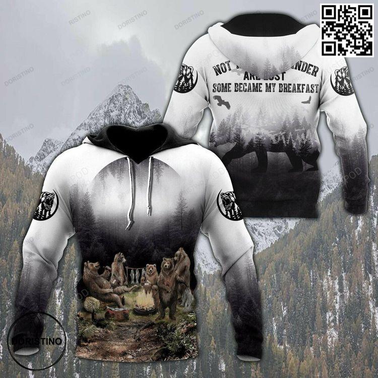 Bears Camping Not All Who Wander Are Lost 3d All Print All Over Print Hoodie