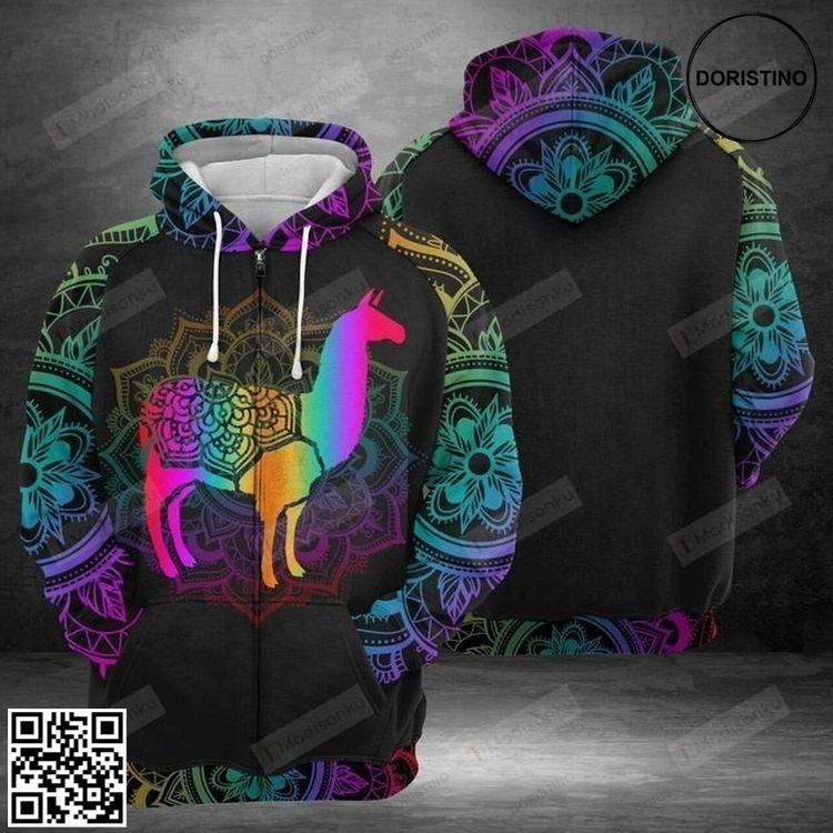 Beautiful Llama For Unisex 3d All Over Print Hoodie