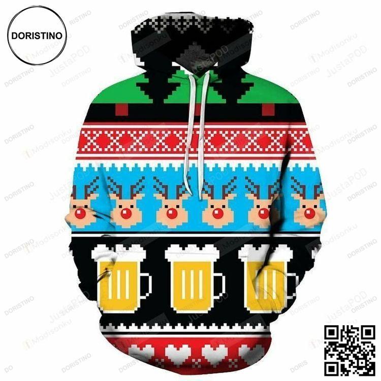 Beer Christmas For Unisex 3d Awesome 3D Hoodie