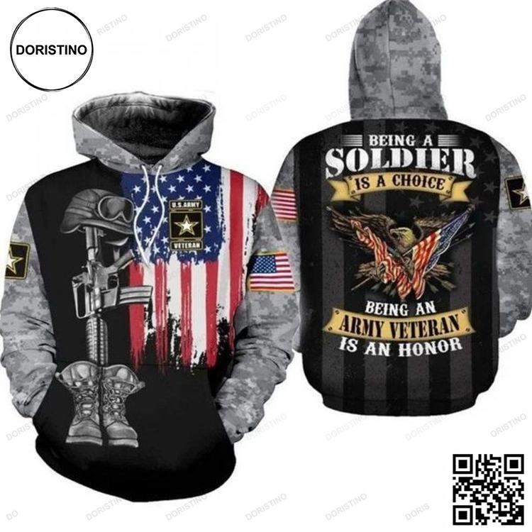 Being An Army Veteran Is An Honor Us Army Limited Edition 3D Hoodie